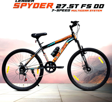 LEADER Spyder MultiSpeed (7 Speed) Mountain Bike with FS DD Brake T  (inch) Hybrid Cycle/City Bike