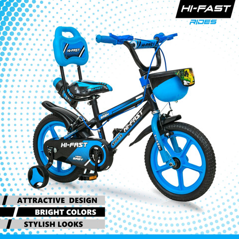 Hi-Fast Sports For Kids Age to Years Boys Girls 95% Pre-Assembled  14 T (inch) Road Cycle