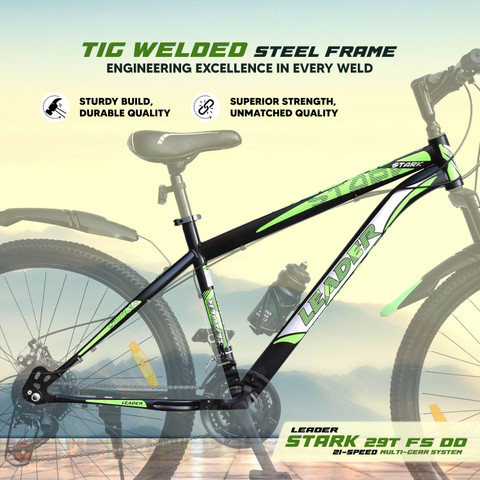 LEADER Stark MTB with Dual Disc Brake and Front Suspension 29 T