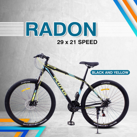 PLUTUS Radon Alloy MTB Cycle Age-12+ with Dual Disc Brake, Multi Speed  (Yellow) 29 T (inch) Mountain Cycle
