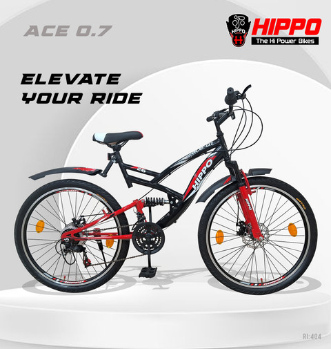 Hippo Double Wall Rim Mountain Bike Floro Green Hippo Rock Shox Pro Gear Bicycle, Wheel Size: 20 Inches, Model  Name/Number: RI-296