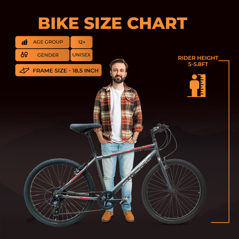 Mountain Bike City Bike Size Chart By Height Bicycle Size Chart Cm