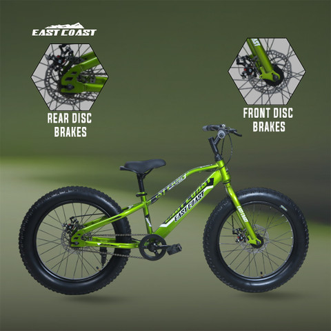 EAST COAST DOPE 20T Kids Fat Bike With Dual Disc Brakes (Sparkle