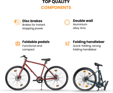 HORNBACK M1s World's First Full-Sized Diamond Frame Foldable/Folding Cycle  for UniseX 28 T (inch) Folding Bikes/Folding Cycle