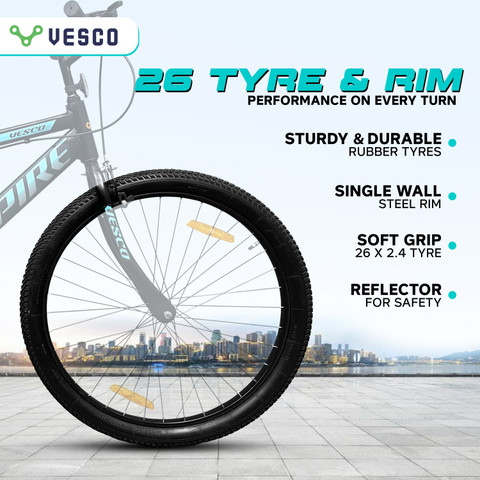 Wheel Best Cycles For Adults Under 10000 VESCO Empire 26T Single