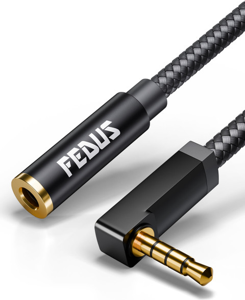 Fedus AUX Cable m M 90-Degree mm Male to Female Aux
