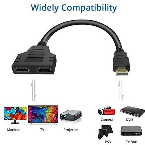 Shyama TV-out Cable HDMI Splitter in Out HDMI Male to Dual
