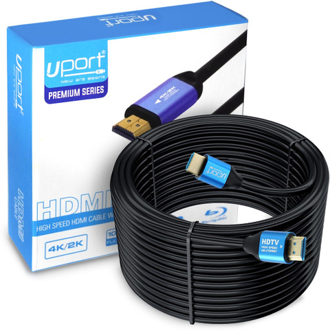 UPort HDMI Cable 20 m 4K HDMI Cable High Speed, Gold Connectors, Ultra HD,  2K, 1080P, ARC