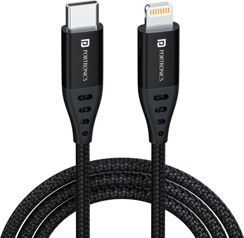 Portronics Lightning Cable A m Konnect L1 20W Type C to Pin