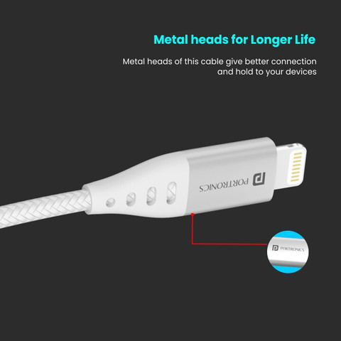 Portronics Lightning Cable A m Konnect L1 20W Type C to Pin