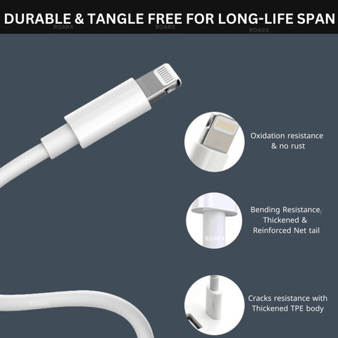 RoarX Lightning Cable m usb c to lightning cable for iphone 11