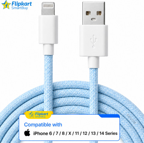Data Cable Iphone Charging Cable Original Flipkart SmartBuy Lightning Cable A M Cotton Braided Original Quality  12W USB Type A To Iphone Cable Charging Data Cable, Replacement For Apple  Usb Type A To Lightning Cable