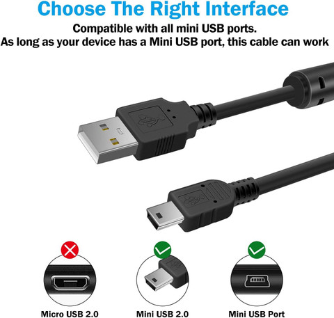 Darahs Micro USB Cable m Canon IFC-300PCU USB Cable for IXUS and  PowerShot Digital Cameras