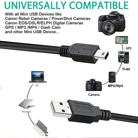 Darahs Micro USB Cable A m Plastic, Rubber Camera USB Cable