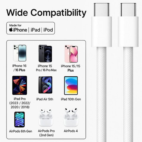 RoarX Type C A m iPhone 15 cable original Braided 60W Braided