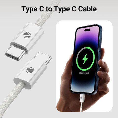 ZEBRONICS Type C 2 m ZEB-WATTZ 240CC1 - ZEBRONICS : Flipkart.com