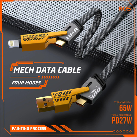 TecSox Type C 13 A m Braided in 65W Fast Charging Cable