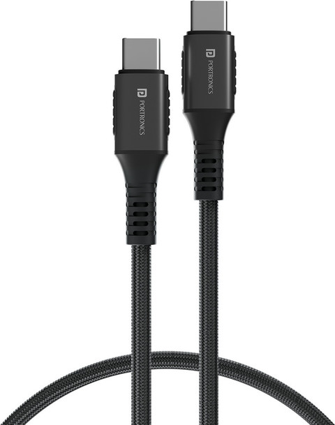 Portronics Type C A m Konnect 240C Type C to Type C 240W Max Output  Fast Charging Cable