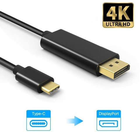 microware USB Type C Cable A m USB C to Displayport Cable