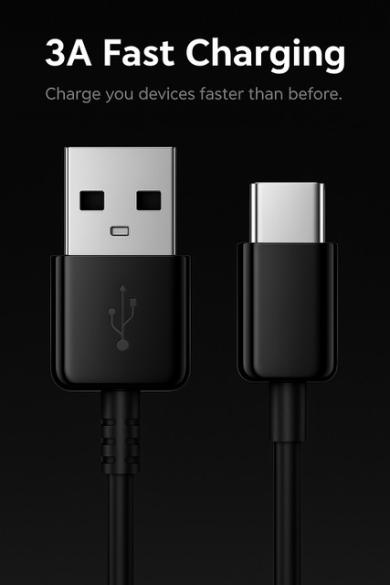 iBAss USB Type C Cable A m ORIGINAL 18W Turbo Power Fast