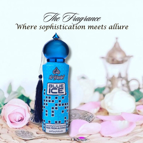 Al Hassan Blue Ice Perfumed (200ml Each) Alcohol Free Body
