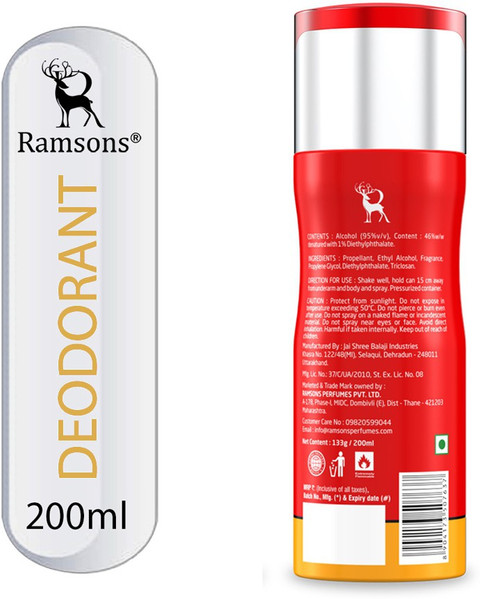 RAMSONS Red ZX Allrounder Deodorant Spray - For Men & Women