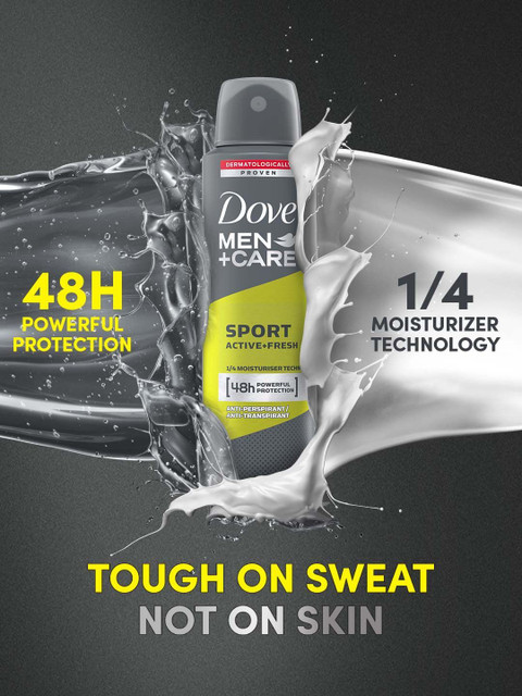 DOVE Men+Care Sport Active Fresh Dry Spray Antiperspirant Deodorant Spray  For Men