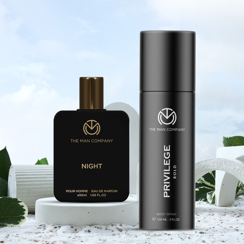 THE MAN COMPANY Night EDP 50ml Bold Deo 150ml Long-Lasting Fragrance  Gift Set Perfume Body Spray For Men