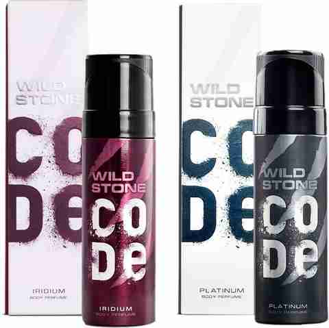 Wild Stone CODE Platinum Iridium Body Perfume for Men (150 ml each) No  Gas Deo Long Lasting Body Spray For Men