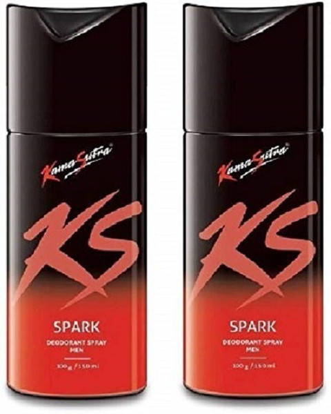 Kamasutra Kama Sutra Spark Deodorant Spray for Men 150 ml (Pack of 2)  Deodorant Spray For Men Women