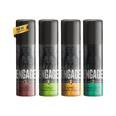 Engage Mini Deo Combo For Men 50ml x 4 - Long Lasting Fragrance Deodorant Spray at ₹192 (40% Off) – Flipkart