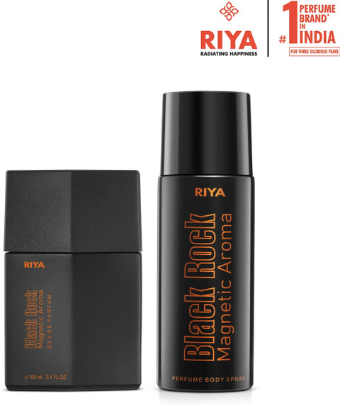 RIYA Black Rock Perfume 100 ML Black Rock Deodorant 150 ML Combo Pack  Perfume Body Spray For Men