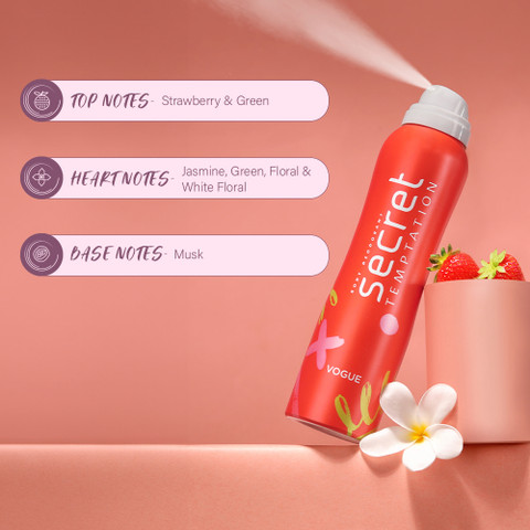 Secret Temptation Vogue Body Deodorant for Women I Long-Lasting