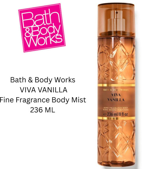 Bath & Body Works Warm Vanilla Sugar Fine Fragrance Mist 8 Oz - Unisex Body Spray