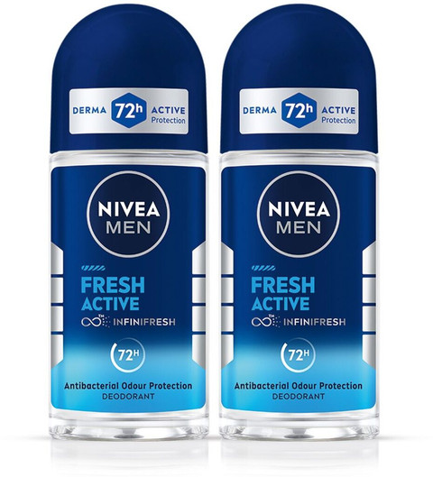 NIVEA Fresh Active Combo, Antibacterial 72h Protection, 0% Alcohol