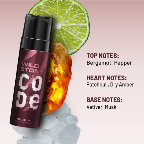 Wild Stone CODE Iridium Body Perfume for Men (150 ml each) No Gas