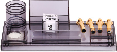 RASPER Compartments Acrylic Desk Organizer Pen