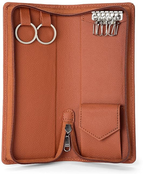 DeskDock Compartments Genuine Leather Key Pouch