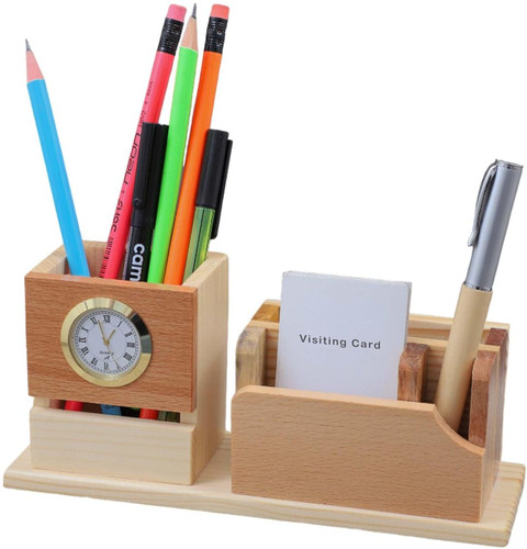 Desk Accessories Desk Pen Tidy Brown Customized Leather Desk