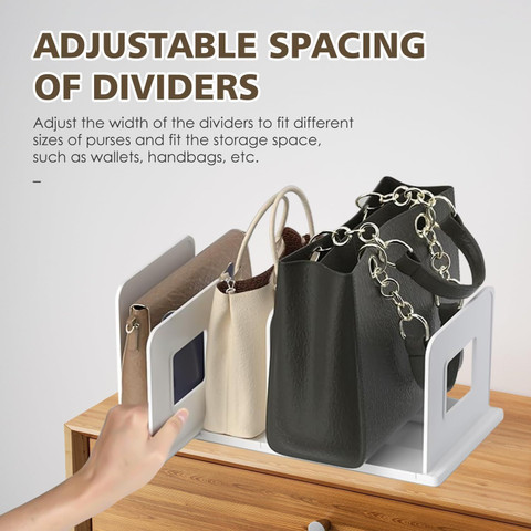 NowExp Bag Purse Organizer for Closet Adjustable Handbag Storage