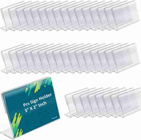 Flipkart.com | RASPER 1 Compartments Acrylic Sign Holder L Shape Table ...