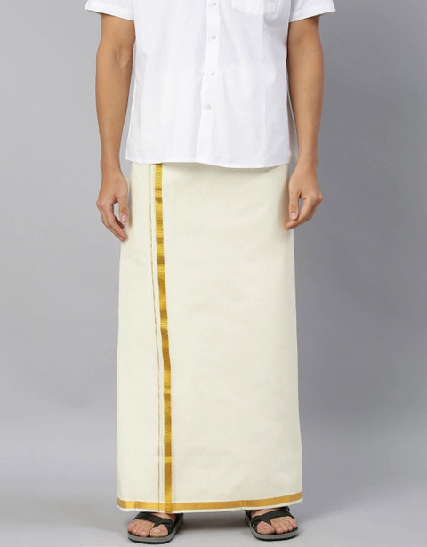 Ramraj Cotton RAMRAJ trending cotton solid adjustable dhoti for