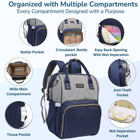 MAMMA Baby Diaper Bags for Mom for Travel Backpack Diaper Bag - Main Image
