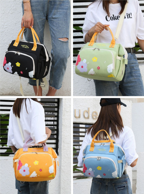 Little curious Small Baby Diaper Bag Convertible Handbag