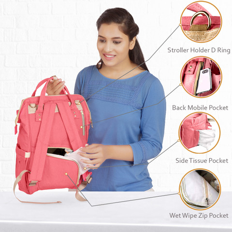 PackNBuy Diaper Bag Backpack Stylish Large Baby Mother Mom Travel Mommy  Diaper Bags Handbag Travel Maternity Bag
