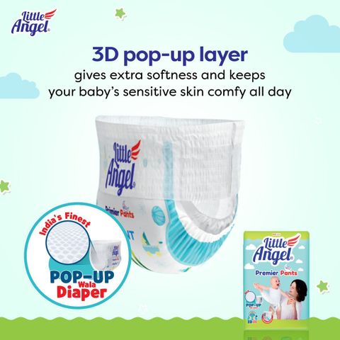 Little Angel Premier Baby Diaper Pants(4 x 28 Pcs) - New Born