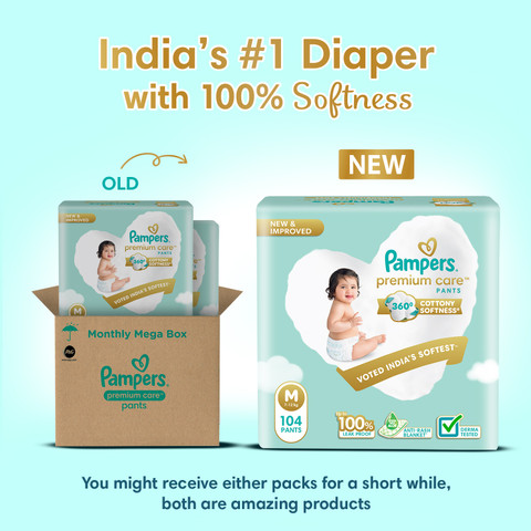 Pampers Premium Care Diaper Pants with 360 Cottony Softness M