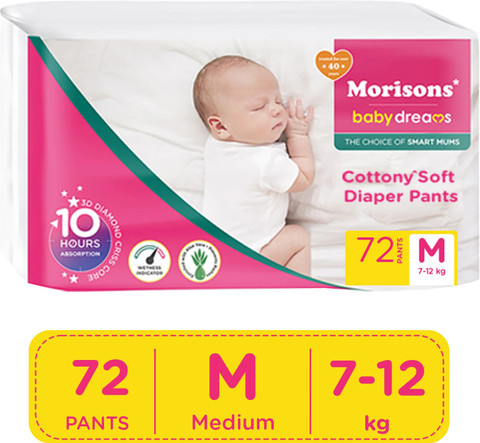 Morisons Baby Dreams Cottony Soft Diaper Pants Medium M Buy
