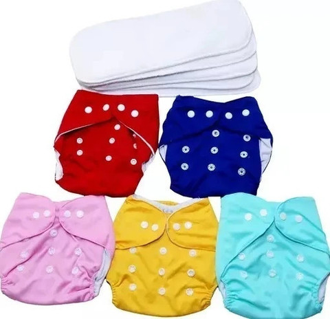 SOLIDA Baby Cloth Diaper Nappy (Pack of Diapers and Inserts) New Born