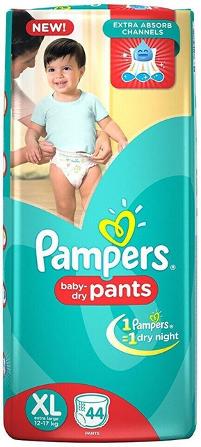 Pampers Pants Style Baby Diapers Extra Large Size 44 Pieces XL